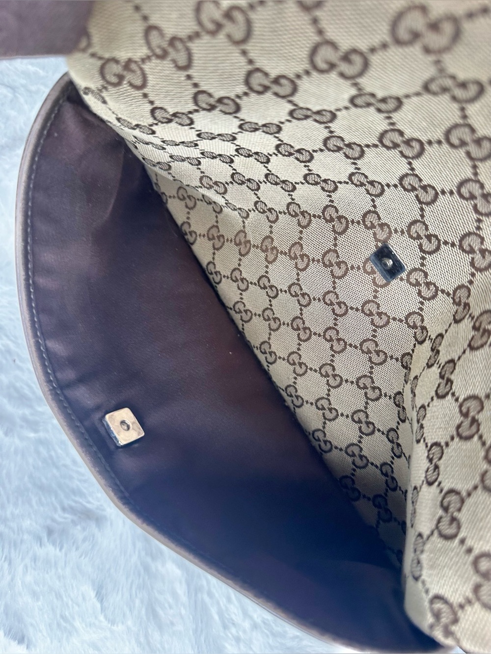 *GUCCI* Vintage GG Canvas/Leather Messenger Bag + COA - Picture 12 of 13